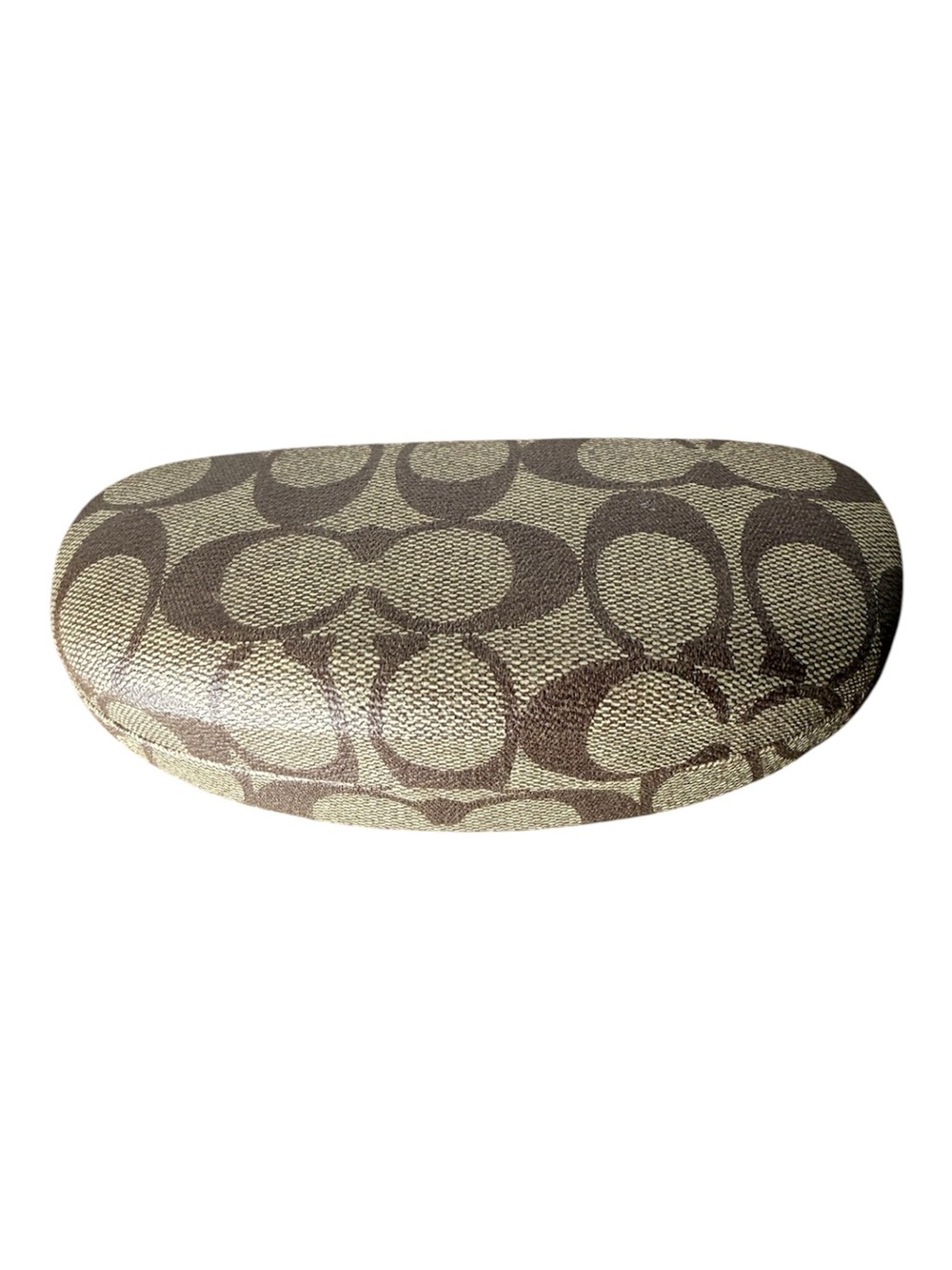 COACH Signature C Monogram Clamshell Hard Case Sunglasses Eyewear Glasses Travel
